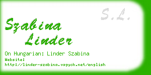 szabina linder business card